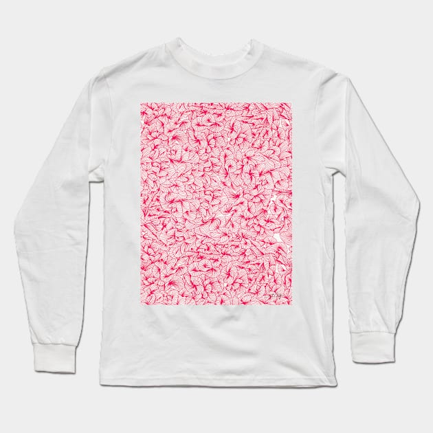 Abstract Pattern Pink Long Sleeve T-Shirt by CatCoq